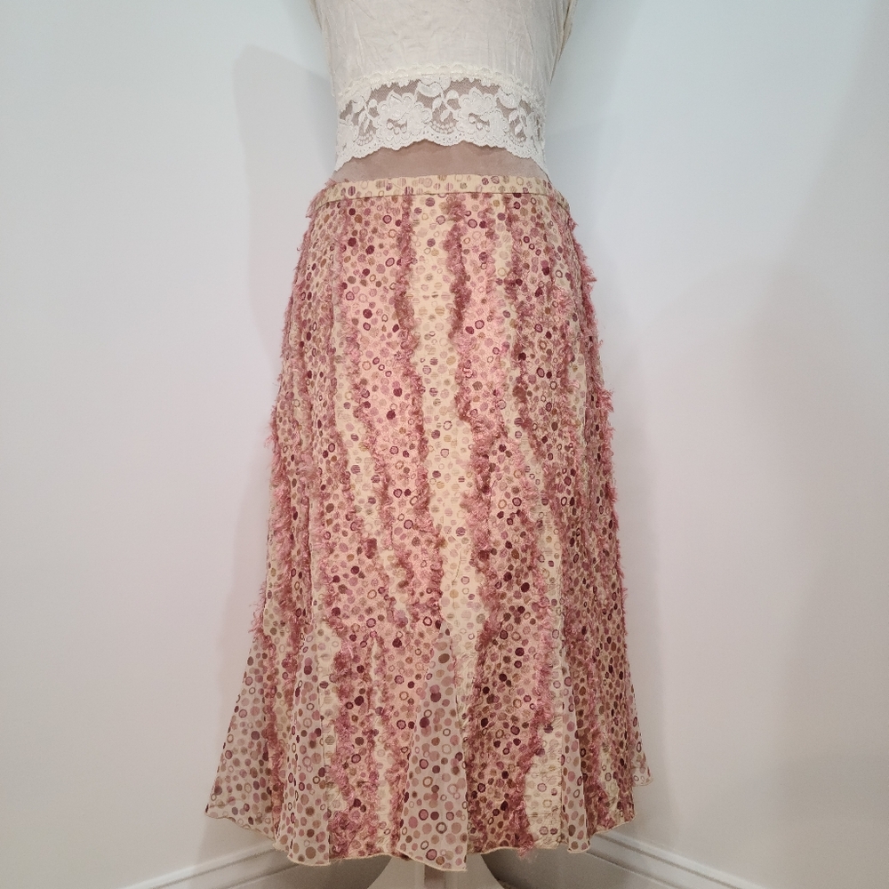 Rare vintage pink and beige 90s skirt from PENTA